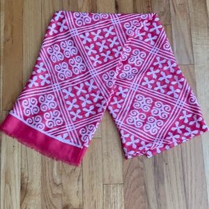 Vera Bradley EUC scarf 48”x24” watermelon/white